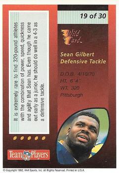 1992 Wild Card - Red Hot Rookies #19 Sean Gilbert Back