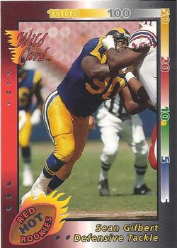 1992 Wild Card - Red Hot Rookies Silver #19 Sean Gilbert Front