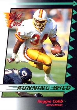 1992 Wild Card - Running Wild Gold #10 Reggie Cobb Front