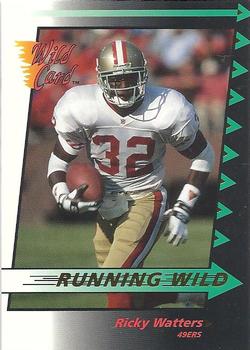 1992 Wild Card - Running Wild Gold #36 Ricky Watters Front