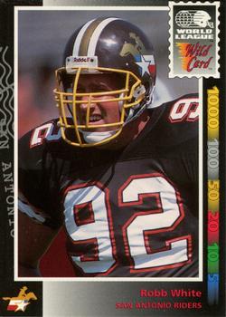 1992 Wild Card WLAF #26 Robb White Front