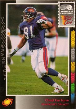 1992 Wild Card WLAF #128 Chad Fortune Front