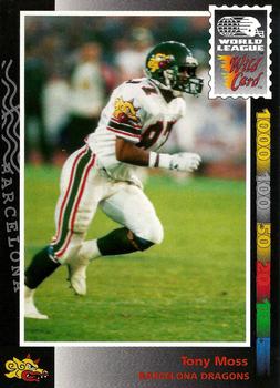 1992 Wild Card WLAF #135 Tony Moss Front