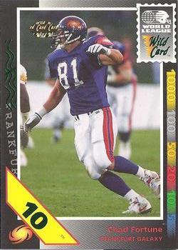 1992 Wild Card WLAF - 10 Stripe #128 Chad Fortune Front