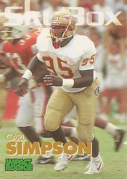 1993 SkyBox Impact #393 Carl Simpson Front