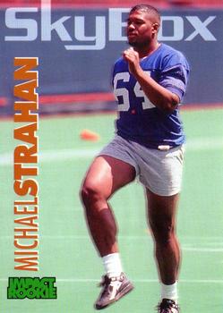 1993 SkyBox Impact #398 Michael Strahan Front