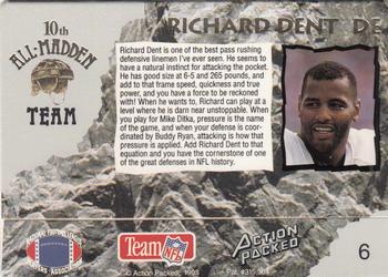 1993 Action Packed All-Madden #6 Richard Dent Back