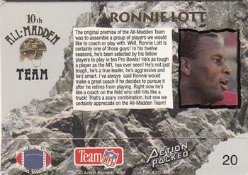 1993 Action Packed All-Madden #20 Ronnie Lott Back