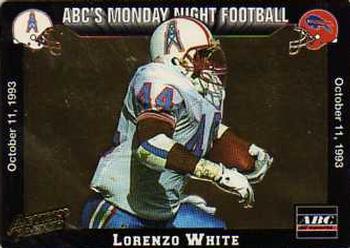 1993 Action Packed Monday Night Football #22 Lorenzo White Front
