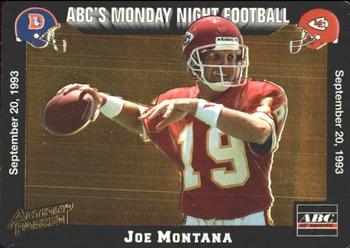 1993 Action Packed Monday Night Football #11 Joe Montana Front