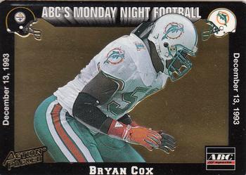 1993 Action Packed Monday Night Football #64 Bryan Cox Front