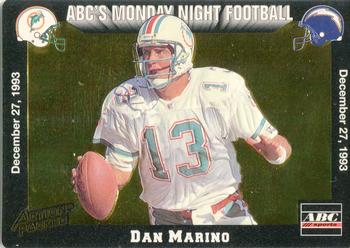 1993 Action Packed Monday Night Football #72 Dan Marino Front
