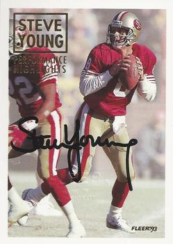 1993 Fleer - Steve Young: Performance Highlights Autographed #1 Steve Young Front
