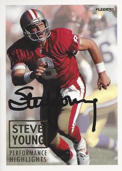 1993 Fleer - Steve Young: Performance Highlights Autographed #9 Steve Young Front