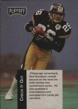 1993 Playoff - Checklists #4 Rod Woodson Front