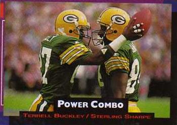 1993 Pro Set Power - Combos #2 Sterling Sharpe / Terrell Buckley Front