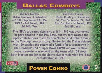 1993 Pro Set Power - Combos #9 Ken Norton / Robert Jones Back