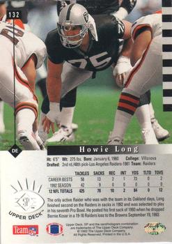1993 SP #132 Howie Long Back