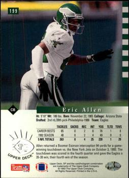 1993 SP #199 Eric Allen Back