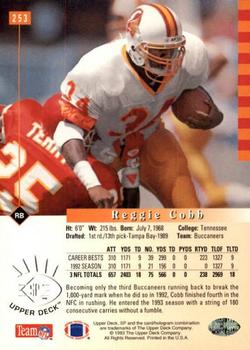 1993 SP #253 Reggie Cobb Back