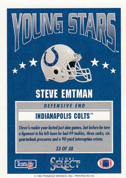 1993 Select Young Stars #33 Steve Emtman Back