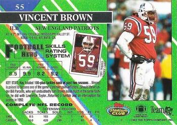 1993 Stadium Club - Super Bowl XXVIII Super Teams Exchange #55 Vincent Brown Back