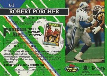 1993 Stadium Club - Super Bowl XXVIII Super Teams Exchange #61 Robert Porcher Back