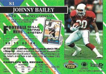 1993 Stadium Club - Super Bowl XXVIII Super Teams Exchange #81 Johnny Bailey Back