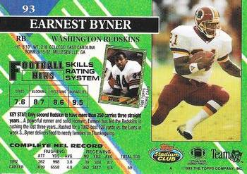 1993 Stadium Club - Super Bowl XXVIII Super Teams Exchange #93 Earnest Byner Back