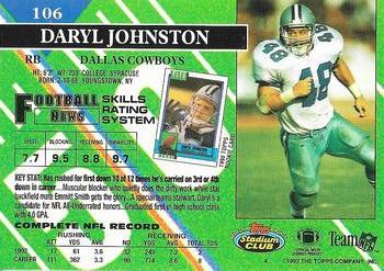 1993 Stadium Club - Super Bowl XXVIII Super Teams Exchange #106 Daryl Johnston Back