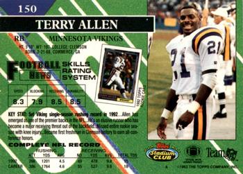 1993 Stadium Club - Super Bowl XXVIII Super Teams Exchange #150 Terry Allen Back