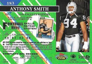1993 Stadium Club - Super Bowl XXVIII Super Teams Exchange #183 Anthony Smith Back