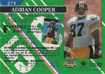 1993 Stadium Club - Super Bowl XXVIII Super Teams Exchange #273 Adrian Cooper Back