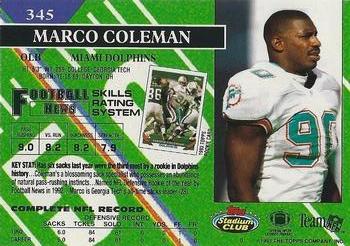 1993 Stadium Club - Super Bowl XXVIII Super Teams Exchange #345 Marco Coleman Back