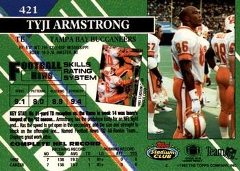 1993 Stadium Club - Super Bowl XXVIII Super Teams Exchange #421 Tyji Armstrong Back
