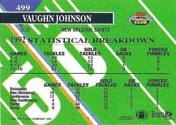 1993 Stadium Club - Super Bowl XXVIII Super Teams Exchange #499 Vaughan Johnson Back