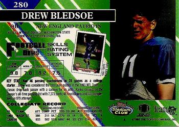 1993 Stadium Club #280 Drew Bledsoe Back
