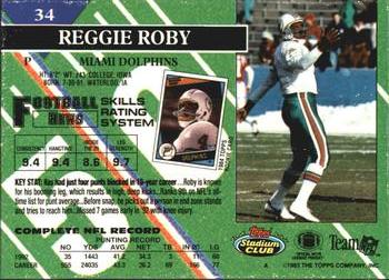 1993 Stadium Club #34 Reggie Roby Back