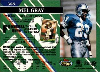 1993 Stadium Club #389 Mel Gray Back