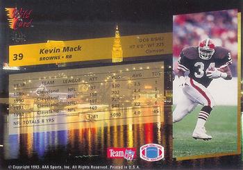 1993 Wild Card - 10 Stripe #39 Kevin Mack Back
