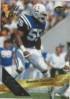 1993 Wild Card - 100 Stripe #78 Quentin Coryatt Front