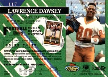 1993 Stadium Club - First Day Production/Issue #117 Lawrence Dawsey Back