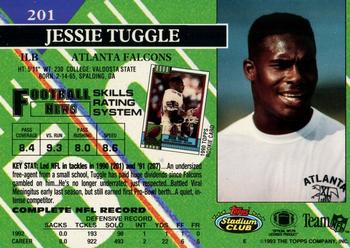 1993 Stadium Club - First Day Production/Issue #201 Jessie Tuggle Back