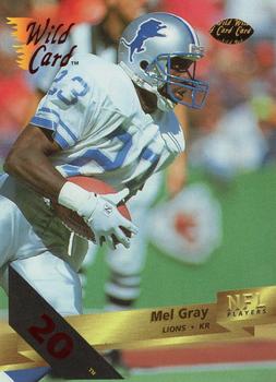 1993 Wild Card - 20 Stripe #122 Mel Gray Front
