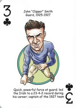 2009 Hero Decks Notre Dame Fighting Irish Football Heroes Playing Cards #3♣ John Smith Front
