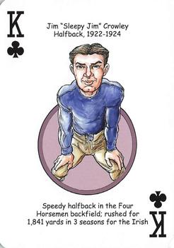 2009 Hero Decks Notre Dame Fighting Irish Football Heroes Playing Cards #K♣ Jim Crowley Front