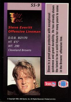 1993 Wild Card - Stat Smashers Rookies Gold #SS-9 Steve Everitt Back