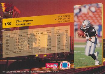 1993 Wild Card Superchrome #150 Tim Brown Back