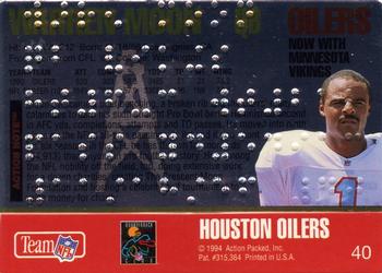 1994 Action Packed - Braille #40 Warren Moon Back