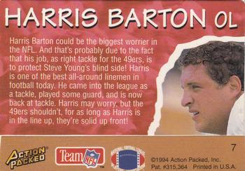 1994 Action Packed All-Madden #7 Harris Barton Back
